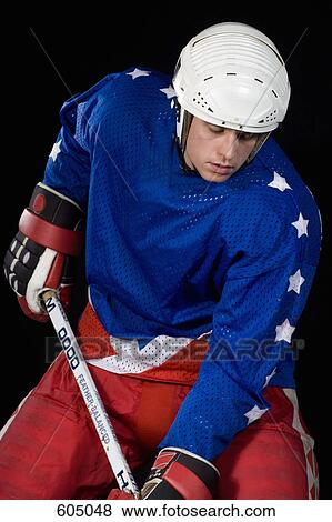 An ice hockey player View Large Photo Image Stock Photo - An ice hockey player. Fotosearch