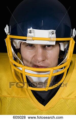 Portrait of an American football player View Large Photo Image Stock Photo - Portrait of an American football player. Fotosearch