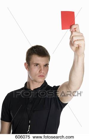 A referee holding up a red card View Large Photo Image Stock Photography - A referee holding up a red card. Fotosearch
