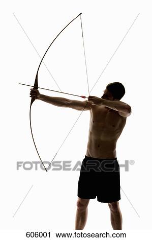 Silhouette of archer pulling an arrow back on his longbow View Large Photo Image Stock Image - Silhouette of archer pulling an arrow back on his longbow. Fotosearch