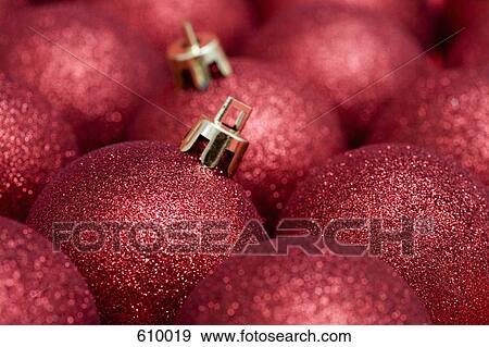 Red Christmas baubles View Large Photo Image Stock Photo - Red Christmas baubles. Fotosearch