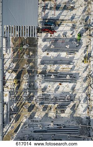 Aerial view of a construction site View Large Photo Image Picture - Aerial view of a construction site. Fotosearch