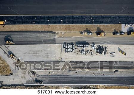 Stock Image - Aerial view of a construction site. Fotosearch