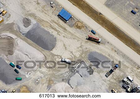Aerial view of a construction site View Large Photo Image Stock Image - Aerial view of a construction site. Fotosearch