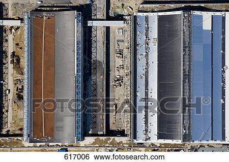 Stock Photograph - Aerial view of a construction site. Fotosearch