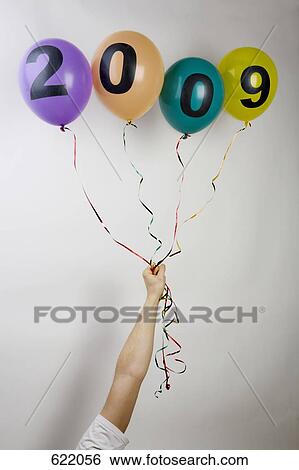 Balloons celebrating 2009 View Large Photo Image Stock Photograph - Balloons celebrating 2009. Fotosearch