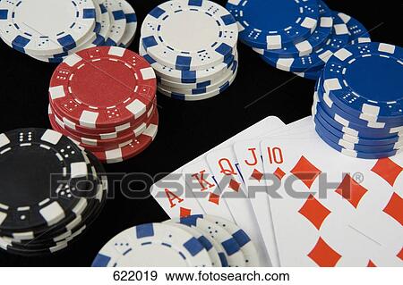 Gambling chips and playing cards View Large Photo Image Stock Photo - Gambling chips and playing cards. Fotosearch