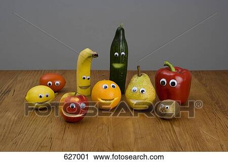 Fruit with anthropomorphic faces View Large Photo Image Stock Image - Fruit with anthropomorphic faces. Fotosearch