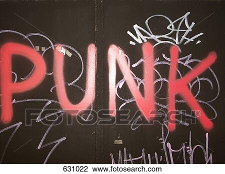 The word punk painted over graffiti View Large Photo Image Stock Image - The word punk painted over graffiti. Fotosearch