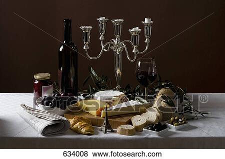 Stock Photo - Stereotypical French food. Fotosearch