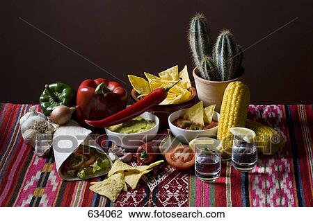 Still life of stereotypical Mexican food and ingredients View Large Photo Image Stock Image - Still life of stereotypical Mexican food and ingredients. Fotosearch