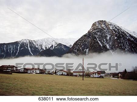 Town in the Austrian Alps View Large Photo Image Stock Image - Town in the Austrian Alps. Fotosearch