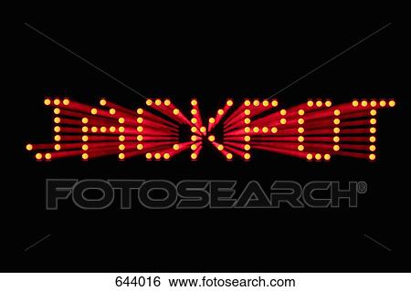 ‘Jackpot’ illuminated in red lights View Large Photo Image Stock Photograph - ‘Jackpot’ illuminated in red lights. Fotosearch
