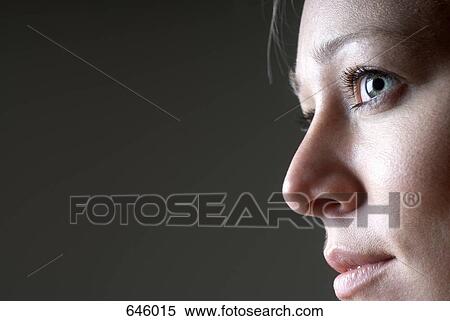 A close up profile shot of a woman View Large Photo Image Stock Photography - A close up profile shot of a woman. Fotosearch