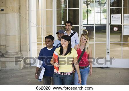 University students leaving a classroom building on campus View Large Photo Image Stock Image - University students leaving a classroom building on campus. Fotosearch