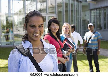 University students on campus View Large Photo Image Picture - University students on campus. Fotosearch