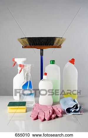 Stock Image - Cleaning supplies. Fotosearch