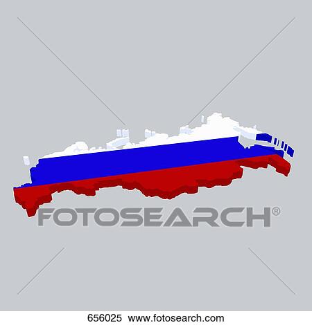 ロシアのフラグ 中に 形 の ロシア イラスト Fotosearch