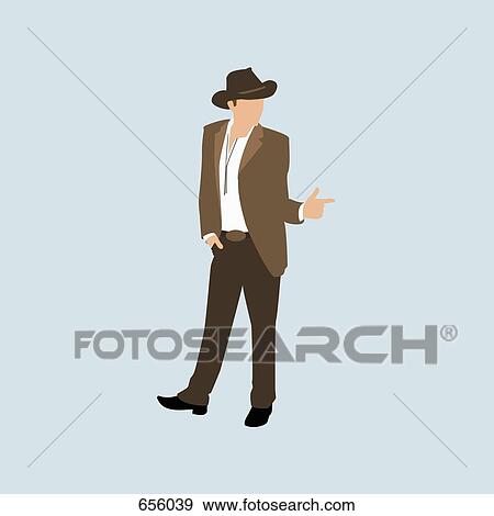 Stereotypical American Cowboy View Large Illustration Stock Illustration - Stereotypical American Cowboy. Fotosearch