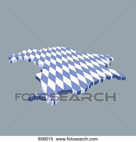 The Bavarian flag in the shape of Bavaria View Large Illustration Stock Illustration - The Bavarian flag in the shape of Bavaria. Fotosearch