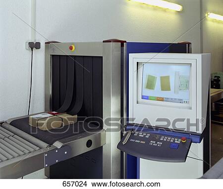 Security x-ray in mailroom View Large Photo Image Picture - Security x-ray in mailroom. Fotosearch