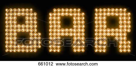 The word bar in illuminated light bulbs View Large Photo Image Stock Image - The word bar in illuminated light bulbs. Fotosearch