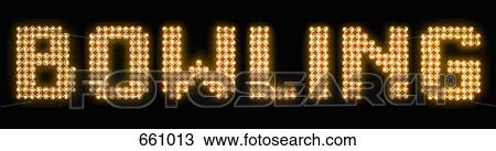The word bowling in illuminated light bulbs View Large Photo Image Stock Image - The word bowling in illuminated light bulbs. Fotosearch