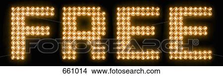 The word free in illuminated light bulbs View Large Photo Image Picture - The word free in illuminated light bulbs. Fotosearch