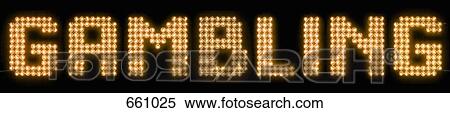 The word gambling in illuminated light bulbs View Large Photo Image Stock Photography - The word gambling in illuminated light bulbs. Fotosearch