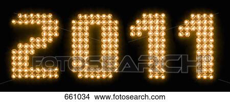 The year 2011 in illuminated light bulbs View Large Photo Image Picture - The year 2011 in illuminated light bulbs. Fotosearch