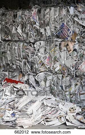 Stock Image - Stacks of old newspapers. Fotosearch