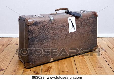 An old-fashioned suitcase with a ‘wherever’ luggage tag View Large Photo Image Stock Image - An old-fashioned suitcase with a ‘wherever’ luggage tag. Fotosearch
