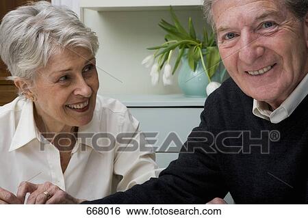 Stock Photograph - Portrait of a senior couple. Fotosearch