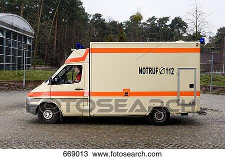 Stock Image - An ambulance. Fotosearch