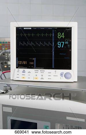 Stock Image - Heart monitor. Fotosearch