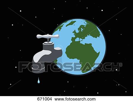 Planet earth with a dripping trap View Large Illustration Stock Illustration - Planet earth with a dripping trap. Fotosearch