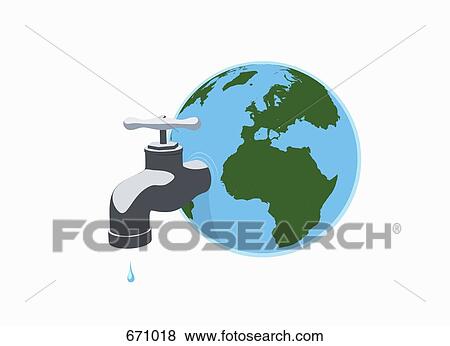 Planet earth with a dripping trap View Large Illustration Stock Illustration - Planet earth with a dripping trap. Fotosearch
