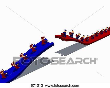 Workers building a bridge View Large Illustration Drawing - Workers building a bridge. Fotosearch