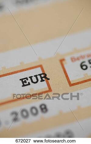 Close up of a form with shortened version of “euro” typed on it View Large Photo Image Stock Photo - Close up of a form with shortened version of “euro” typed on it. Fotosearch