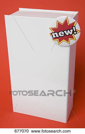 Stock Image - A blank box with a 'new' badge. Fotosearch
