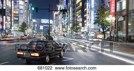 Stock Image - Shinjuku Ward at night, Tokyo. Fotosearch