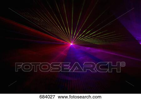 Stock Photo - Multi colored laser lights. Fotosearch