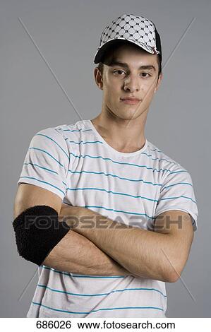Stock Photograph - Portrait of a B-boy. Fotosearch