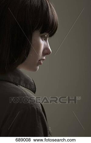Portrait of a young women gazing View Large Photo Image Stock Photo - Portrait of a young women gazing. Fotosearch