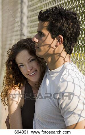 Stock Image - Portrait of a young couple. Fotosearch