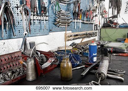 Work tools and equipment in a workshop View Large Photo Image Stock Photo - Work tools and equipment in a workshop. Fotosearch