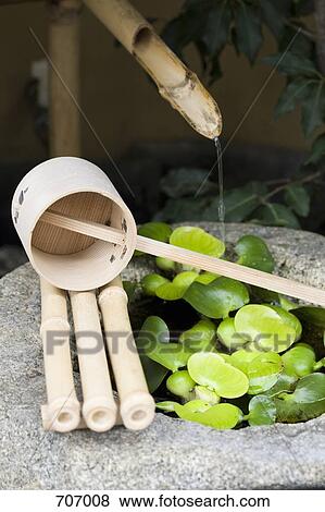 Japanese water basin View Large Photo Image Stock Photo - Japanese water basin. Fotosearch