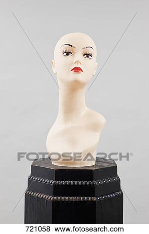 A mannequin head on a pedestal View Large Photo Image Stock Photo - A mannequin head on a pedestal. Fotosearch