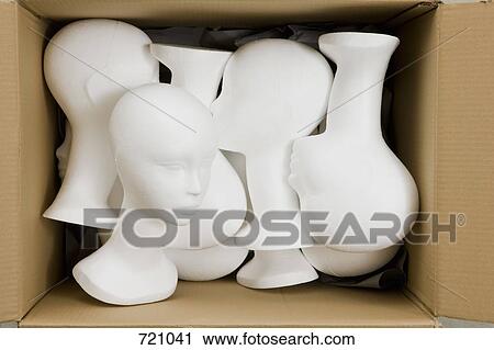 Stock Image - Mannequin busts in a box. Fotosearch