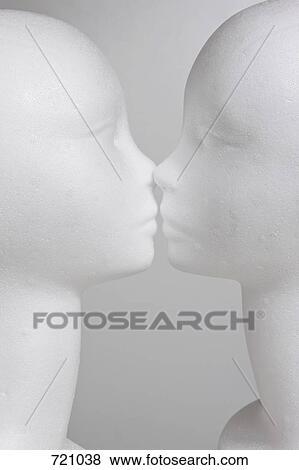 Stock Photo - Two mannequins kissing. Fotosearch